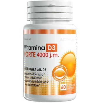 Activlab Vitamin D3 Forte 4000IU, 60 Capsules