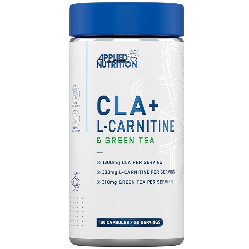 Applied Nutrition CLA + L-Carnitine + Green Tea, 100 Capsules