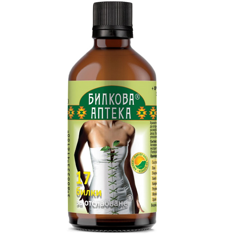 Bioherba Tincture of 17 herbs for weight loss, 100 ml