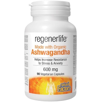 Natural Factors KSM-66 Ashwagandha® 600 mg Stress-Anxiety, 90 Capsules