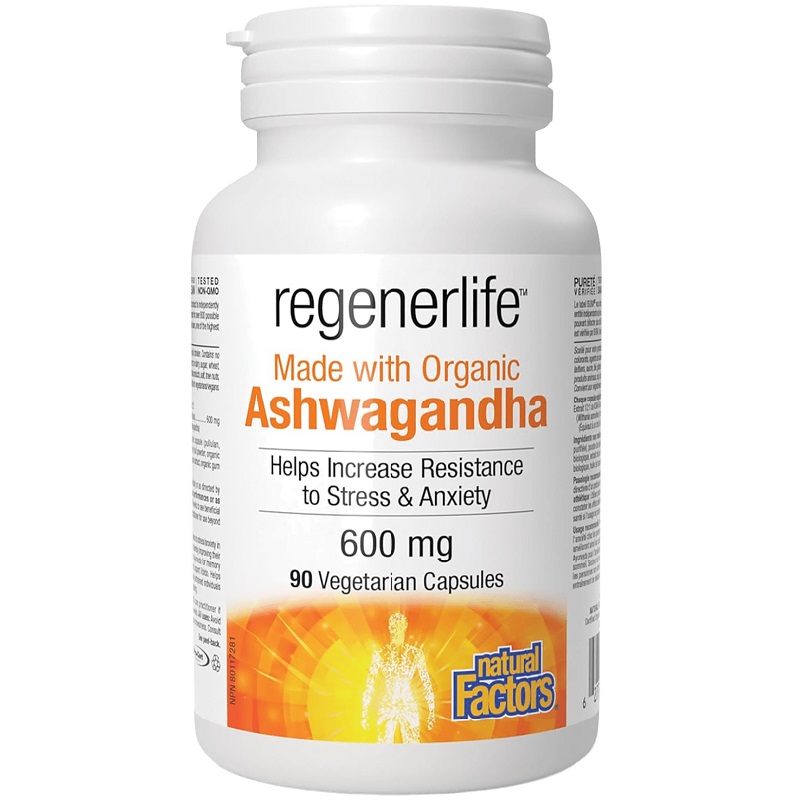 Natural Factors KSM-66 Ashwagandha® 600 mg Stress-Anxiety, 90 Capsules