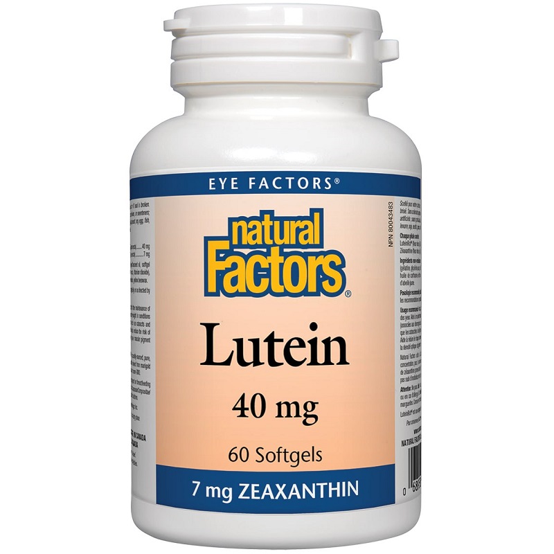 Natural Factors Lutein 40 mg with Zeaxanthin, 60 Softgels
