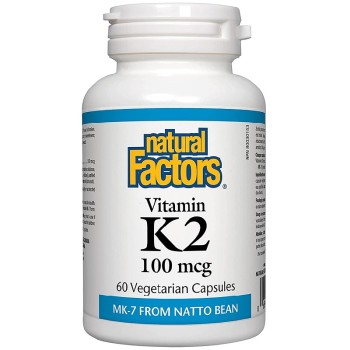Natural Factors Vitamin K2 100 mcg, 60 Capsules