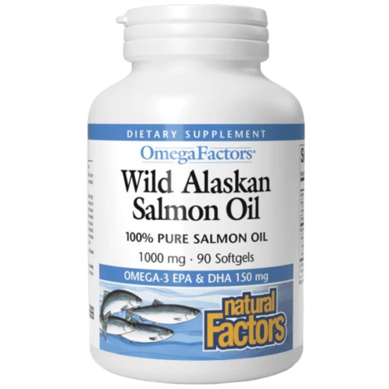 Natural Factors Wild Alaskan Salmon Oil, 90 Softgels