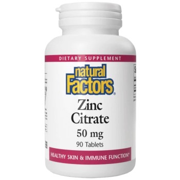 Natural Factors Zinc Citrate 50 mg, 90 Tablets