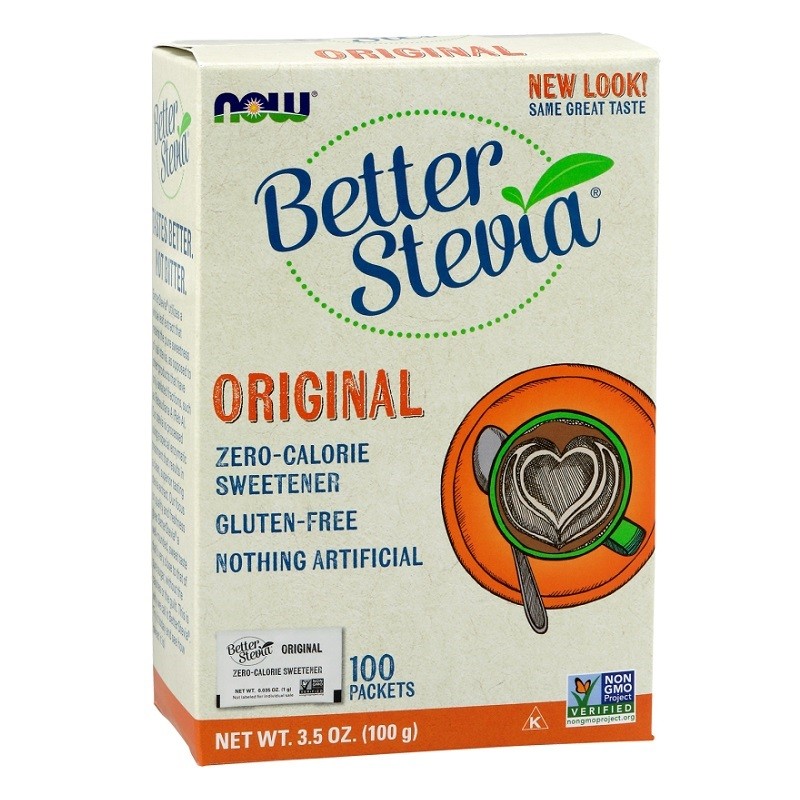 NOW Better Stevia Packets Original, 100 Packets
