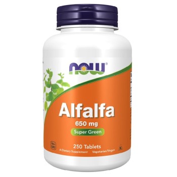 NOW Alfalfa 650mg, 250 Tablets