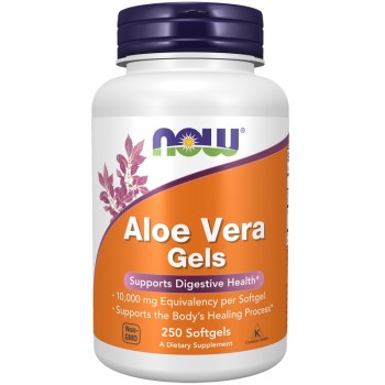 NOW Aloe Vera Gels 10,000 mg, 250 Softgels