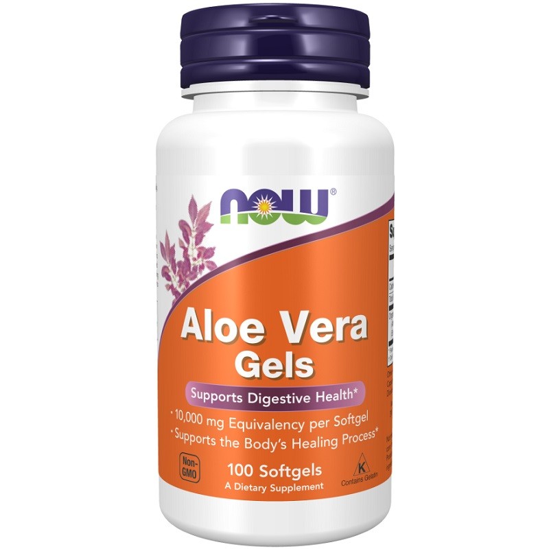 NOW Aloe Vera Gels 10,000 mg, 100 Softgels