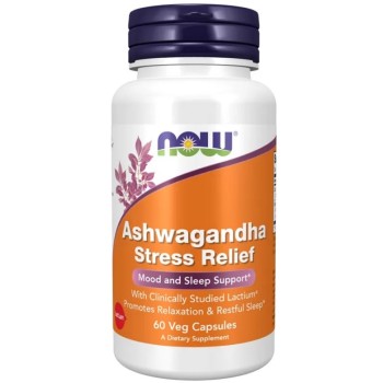 NOW Ashwagandha Stress Relief, 60 Veg Capsules
