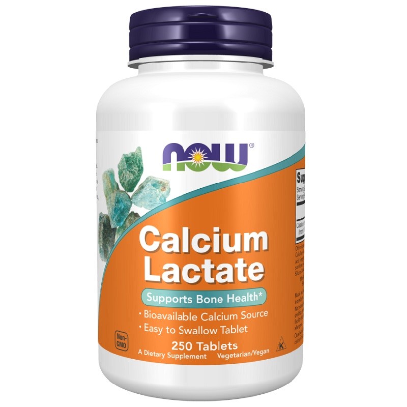NOW Calcium Lactate, 250 Tablets