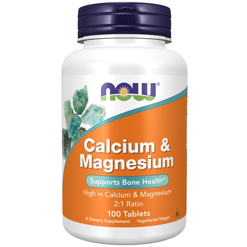 NOW Calcium and Magnesium, 100 Tablets