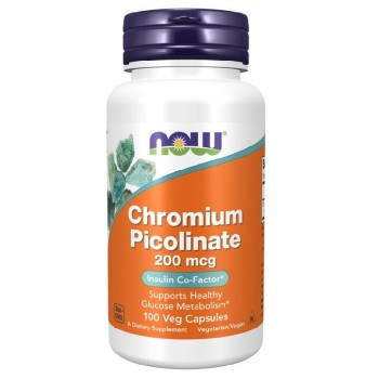 NOW Chromium Picolinate 200mcg, 100 Veg Capsules
