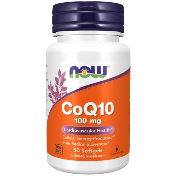 NOW CoQ10 100 mg, 50 Softgels