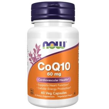 NOW CoQ10 60mg, 60 Veg Capsules