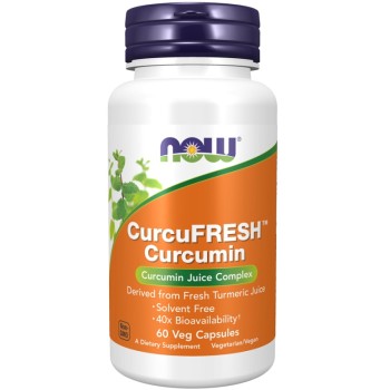 NOW CurcuFRESH Curcumin, 60 Veg Capsules