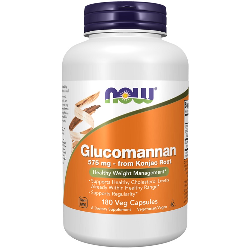 NOW Glucomannan from Konjac Root 575 mg, 180 Capsules