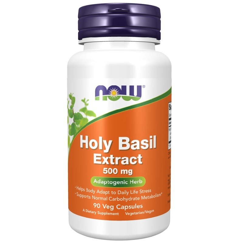 NOW Holy Basil Extract 500 mg, 90 Veg Capsules