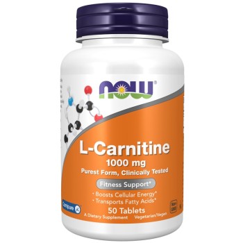 NOW L-Carnitine 1000 mg, 50 Tablets