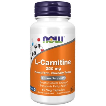 NOW L-Carnitine 250 mg, 60 Veg Capsules