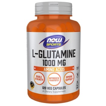 NOW L-Glutamine 1000mg, 120 Veg Capsules