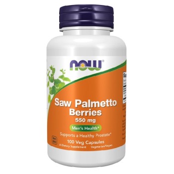 NOW Saw Palmetto Berries 550mg, 100 Veg Capsules