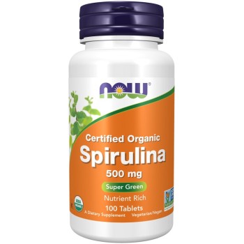 NOW Spirulina 500 mg, 100 Tablets