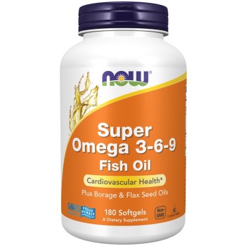NOW Super Omega 3-6-9, 180 Softgels