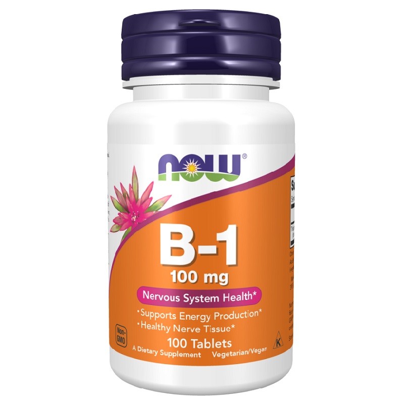 NOW Vitamin B-1 Thiamine 100mg, 100 Tablets