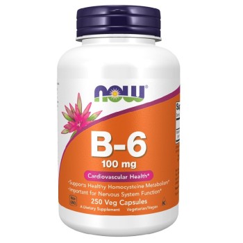 NOW Vitamin B-6 100mg, 250 Capsules