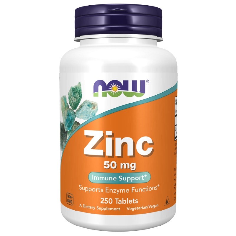 NOW Zinc 50mg, 250 Tablets