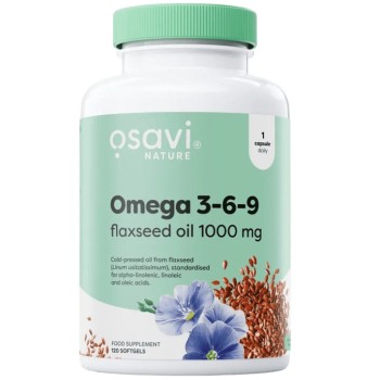 Osavi Omega 3-6-9 Flaxseed Oil 1000 mg, 120 Softgels