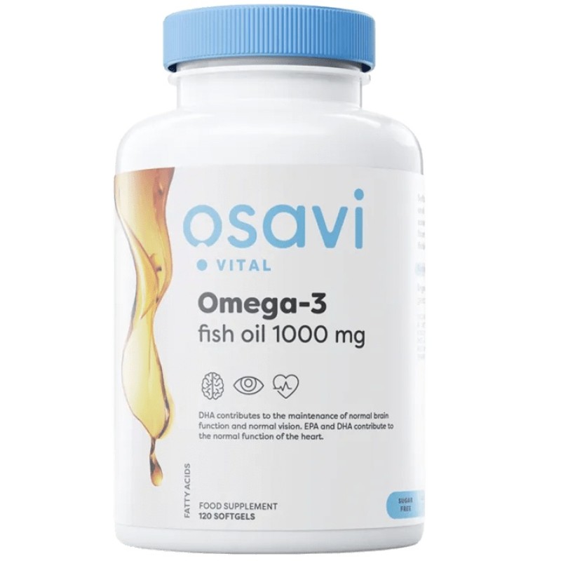 Osavi Omega-3 Fish Oil Molecularly Distilled 1000 mg, 120 Softgels