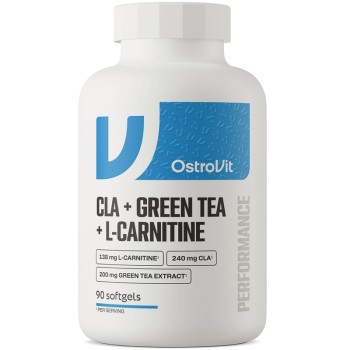 OstroVit CLA + Green Tea + L-Carnitine, 90 Capsules