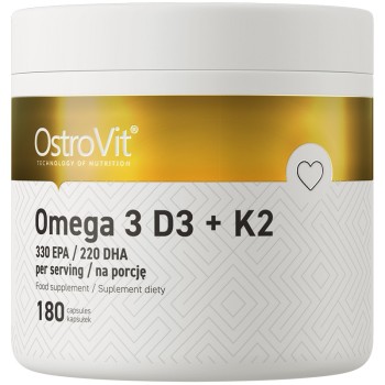 OstroVit Omega 3 D3 + K2, 180 Capsules