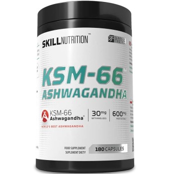 Skill Nutrition KSM-66 Ashwagandha, 180 Vegan Caps
