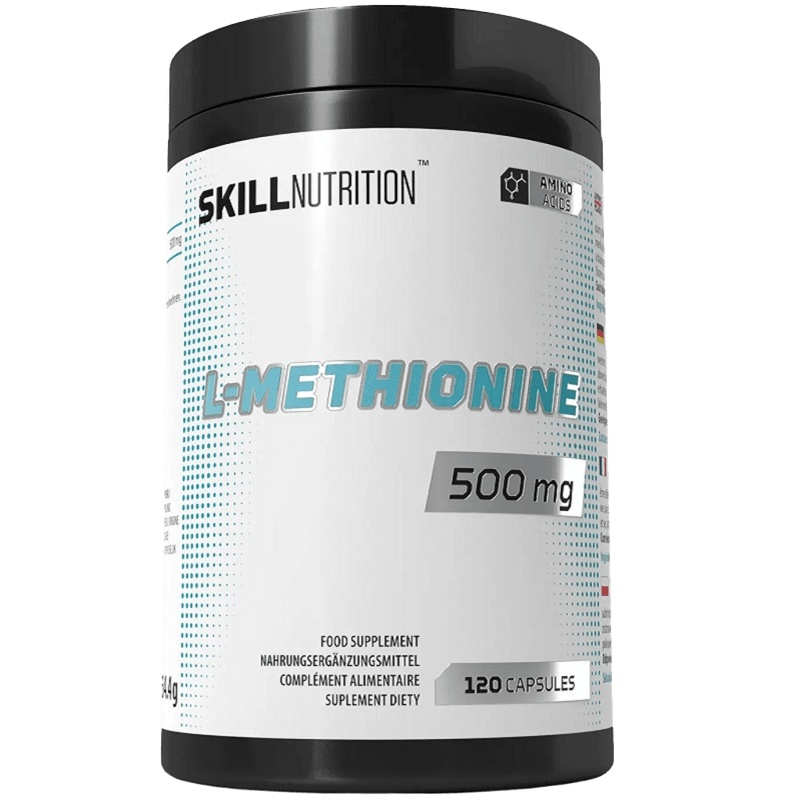 Skill Nutrition L-Methionine 500 mg, 120 Vegan Capsules