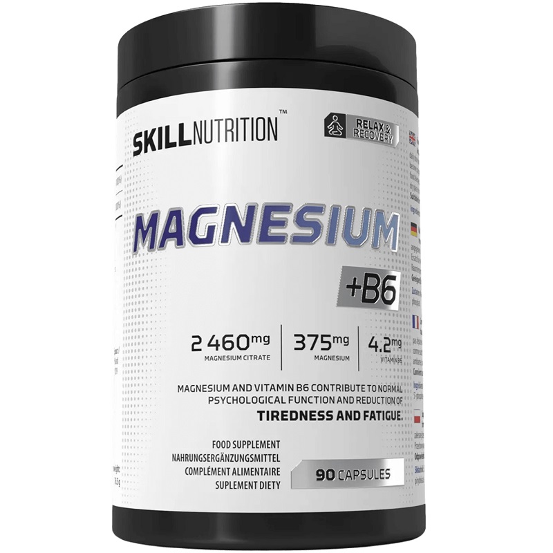Skill Nutrition Magnesium + B6, 90 Capsules